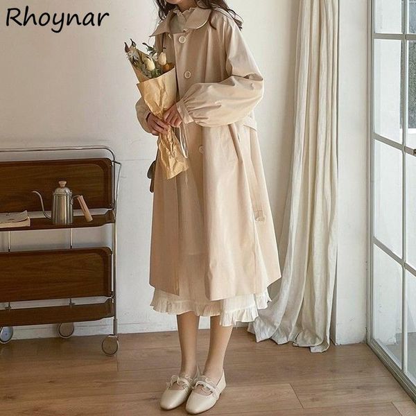 women's trench coats women coat casual autumn fashion double breasted windbreaker femme japanese tender loose student sweet outwear ele, Tan;black
women's trench coats women coat casual autumn fashion double breasted windbreaker femme japanese tender loose student sweet outwear ele, Tan;black