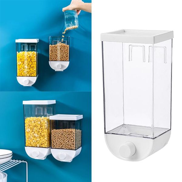 storage bottles & jars wall mounted dry food container dispenser for nuts, cereal, grain, beans