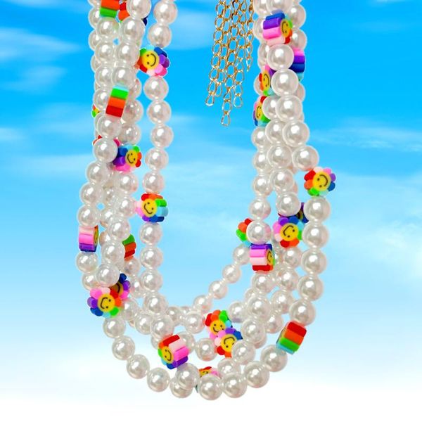 chains rainbow smily face flowers pearl beads choker summer beach jewelry evil eye heart string bead short necklaces collar gifts, Silver
chains rainbow smily face flowers pearl beads choker summer beach jewelry evil eye heart string bead short necklaces collar gifts, Silver