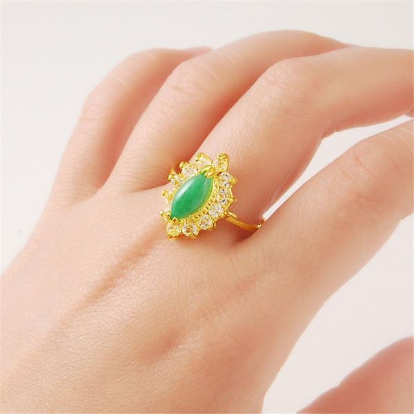 cluster rings arrival 24k gold wedding/engagement green stone for women/men, Golden;silver
cluster rings arrival 24k gold wedding/engagement green stone for women/men, Golden;silver