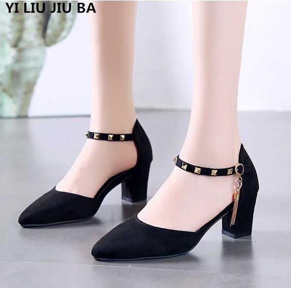dress shoes fashion summer women square heels pumps pointed toe wedding party high sandals zapatos mujer, Black
dress shoes fashion summer women square heels pumps pointed toe wedding party high sandals zapatos mujer, Black