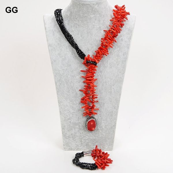 jewelry sets guaiguai 22'' 5 strands red coral black crystal necklace bracelet set
jewelry sets guaiguai 22'' 5 strands red coral black crystal necklace bracelet set
