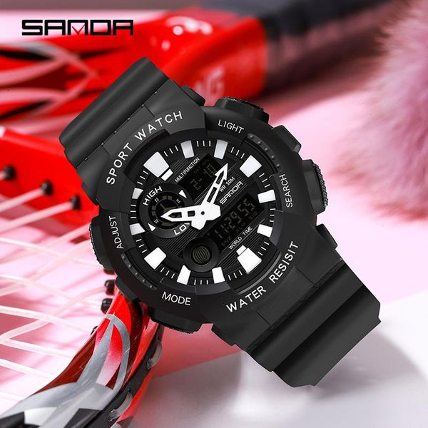 wristwatches sanda 2021 men's sports record watch military 50m waterproof led digital chronograph g style relogios masculino, Slivery;brown
wristwatches sanda 2021 men's sports record watch military 50m waterproof led digital chronograph g style relogios masculino, Slivery;brown