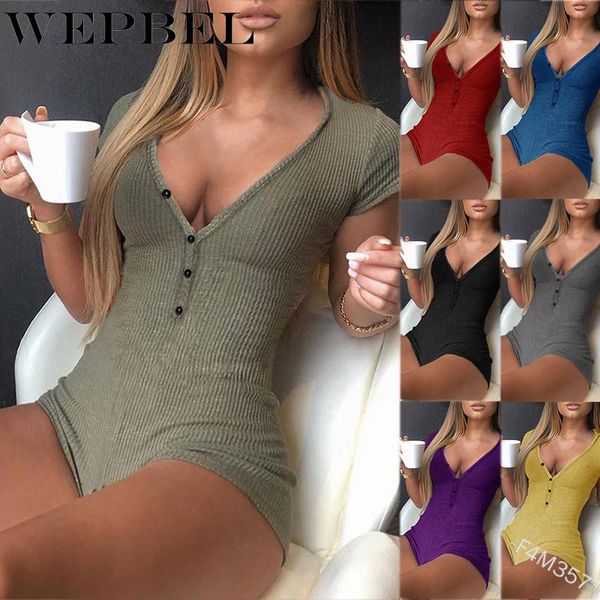 women casual summer bodysuit short sleeve deep v neck playsuit solid color skinny stretchy romper overalls women's jumpsuits & rompers, Black;white
women casual summer bodysuit short sleeve deep v neck playsuit solid color skinny stretchy romper overalls women's jumpsuits & rompers, Black;white