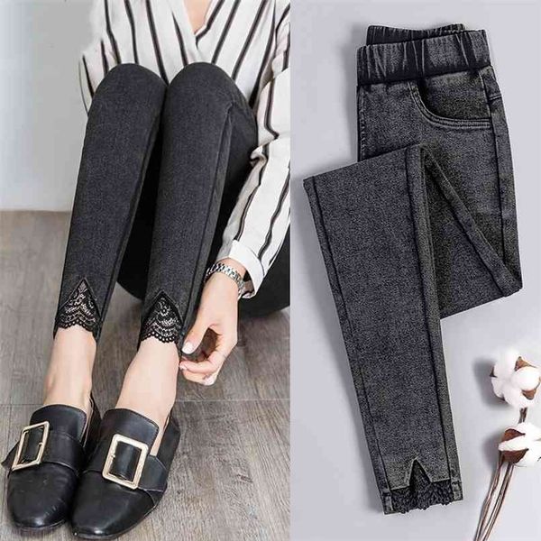 lace skinny jeans woman autumn fashion boyfriend washed elastic denim trousers pencil slim s pants imitation jean femme 210809, Blue
lace skinny jeans woman autumn fashion boyfriend washed elastic denim trousers pencil slim s pants imitation jean femme 210809, Blue
