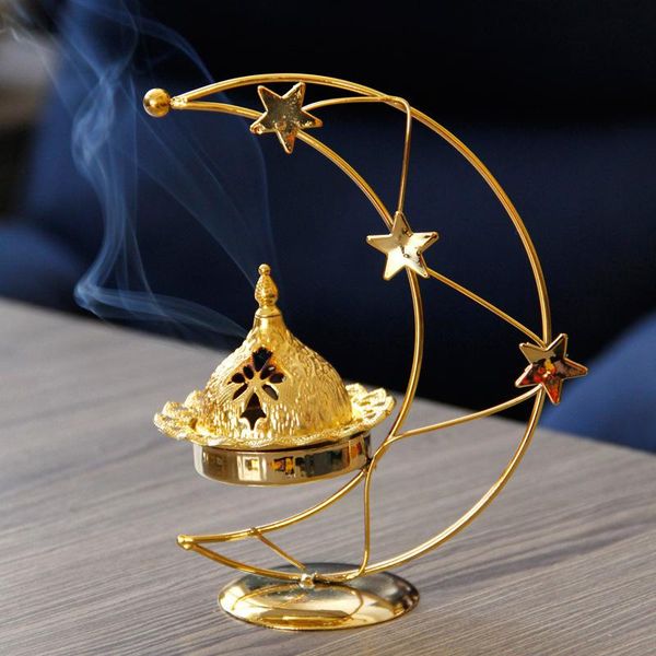 suspended metal incense burner moon shape candle holder art decor portable handheld censer for eid muslim 14*15cm sasw66 fragrance lamps
suspended metal incense burner moon shape candle holder art decor portable handheld censer for eid muslim 14*15cm sasw66 fragrance lamps