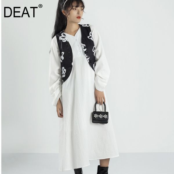 spring and summer fashion women clothes v-neck pullover loose white shirt dress vest two pieces wp75100 210421, Black;gray
spring and summer fashion women clothes v-neck pullover loose white shirt dress vest two pieces wp75100 210421, Black;gray