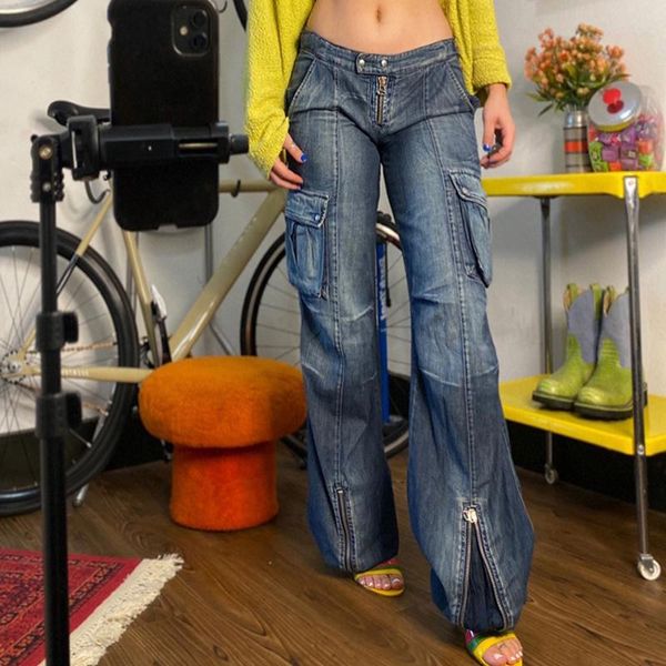 women's jeans korean style harajuku cargo denim pants y2k grunge retro punk low rise sweatpants mom trousers women joggers, Blue
women's jeans korean style harajuku cargo denim pants y2k grunge retro punk low rise sweatpants mom trousers women joggers, Blue