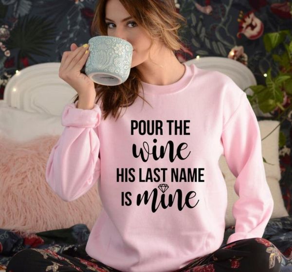 pour the wine his last name is mine women sweatshirt furture mrs sweats bride fashion winter clothes 100%cotton pullovers women's hood, Black
pour the wine his last name is mine women sweatshirt furture mrs sweats bride fashion winter clothes 100%cotton pullovers women's hood, Black