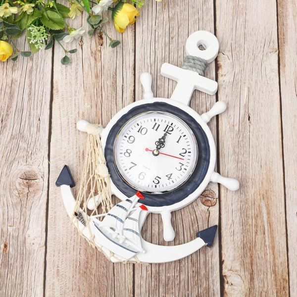 creative wall clock boat anchor mediterranean style hanging ship ornament for home (a style) clocks
creative wall clock boat anchor mediterranean style hanging ship ornament for home (a style) clocks