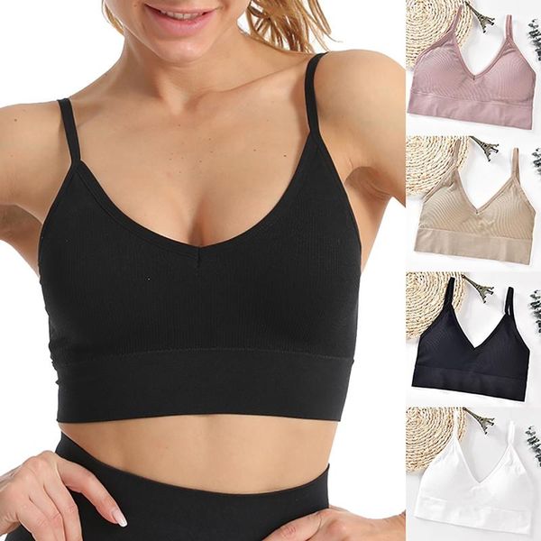 women bras breathable sports bra anti-sweat shockproof padded yoga athletic gym running fitness sport clothing, White;black
women bras breathable sports bra anti-sweat shockproof padded yoga athletic gym running fitness sport clothing, White;black