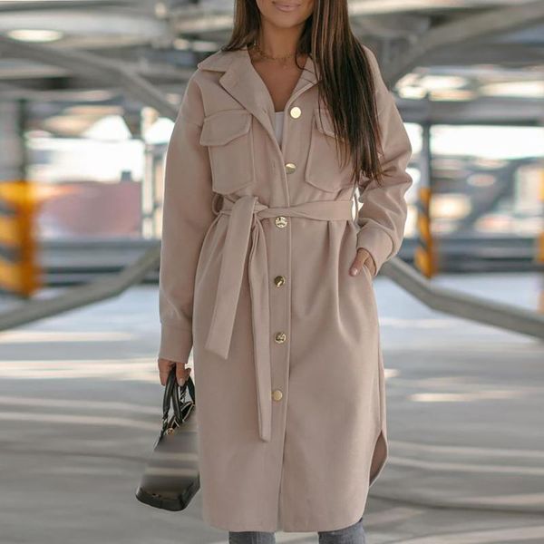 women's wool & blends autumn winter warm women trench buttons jacket coat fashion casual slim belt cardigan mid-length plus size outerw, Black
women's wool & blends autumn winter warm women trench buttons jacket coat fashion casual slim belt cardigan mid-length plus size outerw, Black