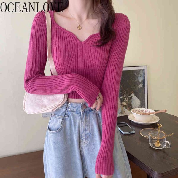 solid v neck slim spring vintage mujer sueteres autumn high waist pullovers ins fashion korean 19508 210415, White;black
solid v neck slim spring vintage mujer sueteres autumn high waist pullovers ins fashion korean 19508 210415, White;black