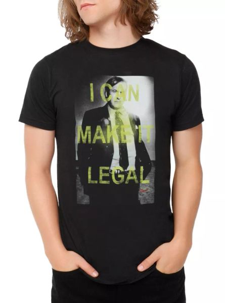 better call saul "breaking bad" i can make it legal t-shirt new licensed, White;black
better call saul "breaking bad" i can make it legal t-shirt new licensed, White;black
