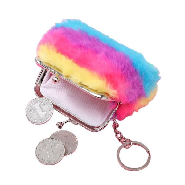 new cute soft girl mini purse kawaii wallet for girls plush creative cartoon rainbow clasp colorful coin purse, Red;black
new cute soft girl mini purse kawaii wallet for girls plush creative cartoon rainbow clasp colorful coin purse, Red;black