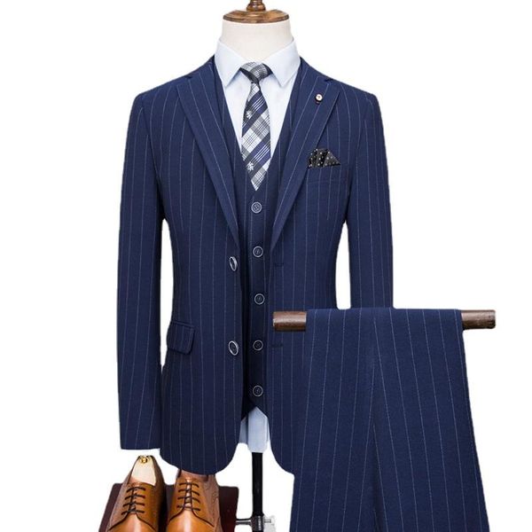 men's suits & blazers 6xl (jacket+vest+pants) suit grey stripe plus size 3 pcs set elegant man dress slim wedding professional formal, White;black
men's suits & blazers 6xl (jacket+vest+pants) suit grey stripe plus size 3 pcs set elegant man dress slim wedding professional formal, White;black
