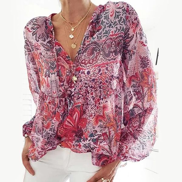 women's t-shirt 40#women retro bohemian shirts printed shirt lantern sleeve street casual v-neck tshirts summer solid loose, White
women's t-shirt 40#women retro bohemian shirts printed shirt lantern sleeve street casual v-neck tshirts summer solid loose, White