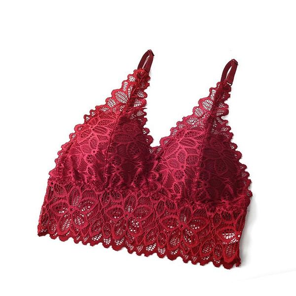 bras ladies lace lingerie wireless bra padded push up bralette female brassiere summer soft backless fashion, Red;black
bras ladies lace lingerie wireless bra padded push up bralette female brassiere summer soft backless fashion, Red;black
