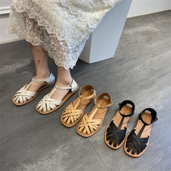 sandals cross weaving narrow band sandalias mujer ankle buckle square toe flats slippers vintage cut-out gladiator casual shoes, Black
sandals cross weaving narrow band sandalias mujer ankle buckle square toe flats slippers vintage cut-out gladiator casual shoes, Black