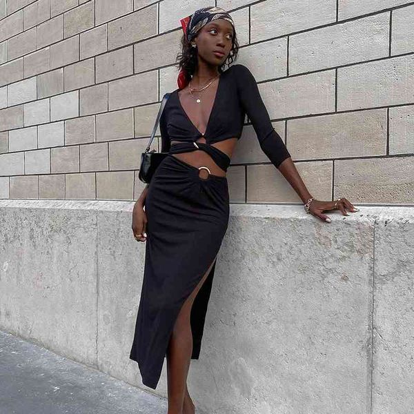 newasia 2 layers party two piece set women autumn long sleeve ring hollow out club outfits black crop skirts set 210330, White
newasia 2 layers party two piece set women autumn long sleeve ring hollow out club outfits black crop skirts set 210330, White