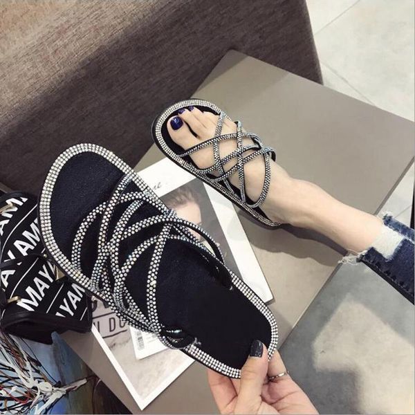 slippers 2021 summer women fashion rhinestone flats lady elegant party shoes cross strap slides open toe beach sandals, Black
slippers 2021 summer women fashion rhinestone flats lady elegant party shoes cross strap slides open toe beach sandals, Black