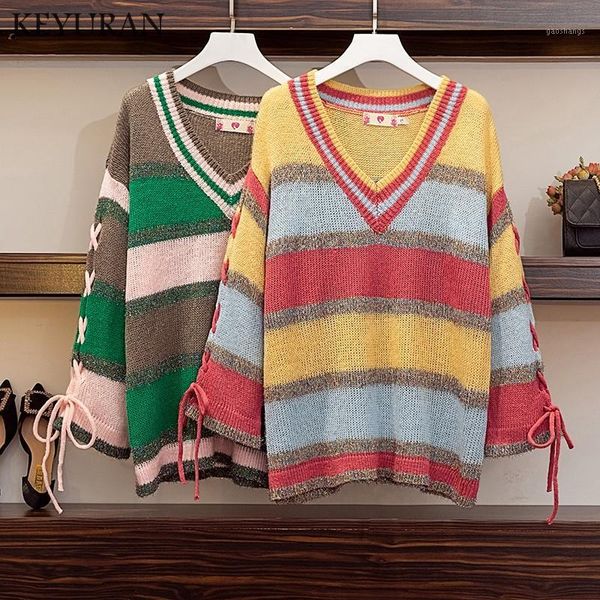 women's sweaters plus size 3xl 4xl loose pullovers sweater striped knitted v-neck winter cashmere for women warm female1, White;black
women's sweaters plus size 3xl 4xl loose pullovers sweater striped knitted v-neck winter cashmere for women warm female1, White;black