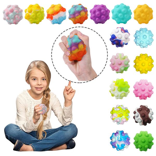 3 styles dhl favor rainbow children's push bubble fidget toy ball fashion candy colors decompression silicone finger puzzle anti stress 
3 styles dhl favor rainbow children's push bubble fidget toy ball fashion candy colors decompression silicone finger puzzle anti stress