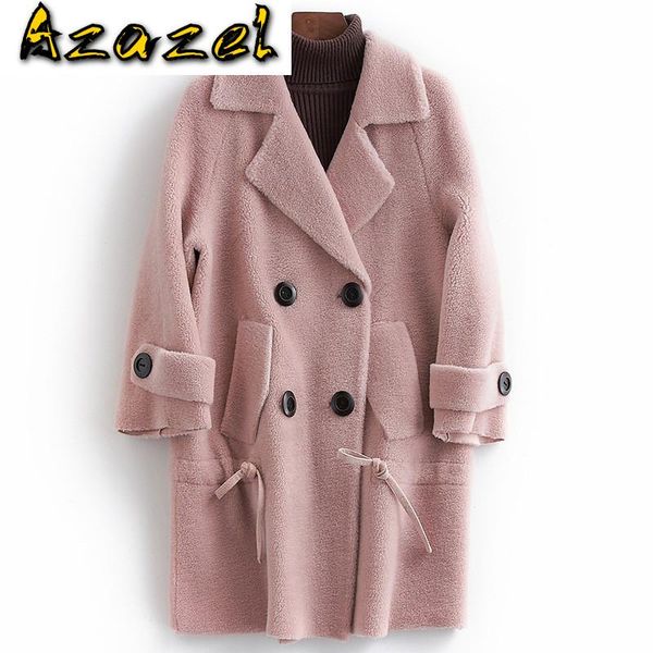 women's fur & faux 100% wool jacket autumn winter women clothes 2021 streetwear real coat korean vintage sheep shearling suede lining, Black
women's fur & faux 100% wool jacket autumn winter women clothes 2021 streetwear real coat korean vintage sheep shearling suede lining, Black