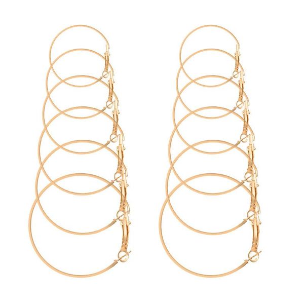 hoop & huggie fashion large medium and small suit circle earrings 6 piece set geometric, Golden;silver
hoop & huggie fashion large medium and small suit circle earrings 6 piece set geometric, Golden;silver