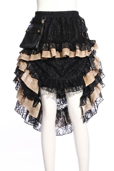 skirts gothic gorgeous floral patterns lace skirt with big pocket two-wear retro irregular women long, Black
skirts gothic gorgeous floral patterns lace skirt with big pocket two-wear retro irregular women long, Black