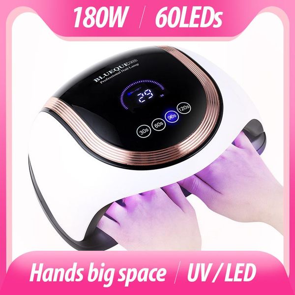 nail dryers 180w dryer uv gel polish lamp for manicure with smart sensor 60led professional led drying art salon tool 
nail dryers 180w dryer uv gel polish lamp for manicure with smart sensor 60led professional led drying art salon tool