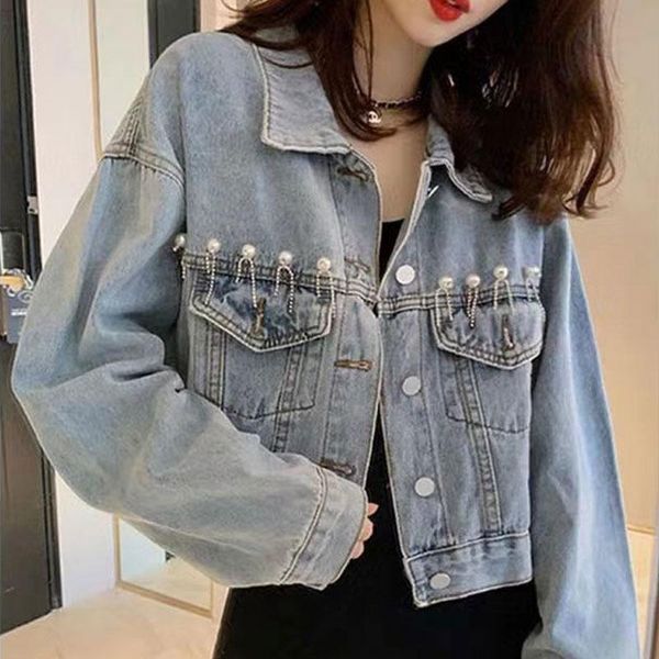 women's spring and autumn jacket ins super fire loose korean bf lazy style short female denim coat jackets, Black;brown
women's spring and autumn jacket ins super fire loose korean bf lazy style short female denim coat jackets, Black;brown