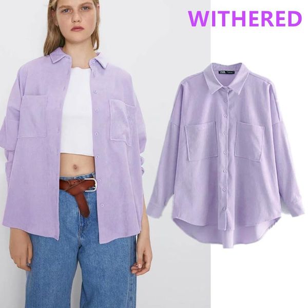 women's blouses & shirts dave&di england vintage solid corduroy boyfriend oversize blouse women blusas mujer de moda 2021 shirs womens, White
women's blouses & shirts dave&di england vintage solid corduroy boyfriend oversize blouse women blusas mujer de moda 2021 shirs womens, White