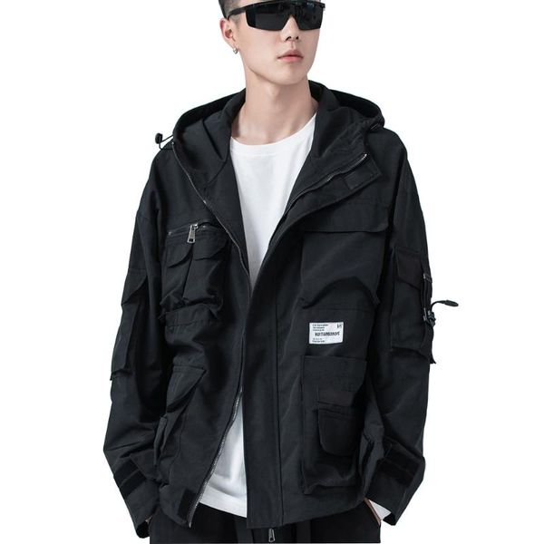 men's jackets street wear black multi-pocket zip up jacket techwear men 2021 fashion, Black;brown
men's jackets street wear black multi-pocket zip up jacket techwear men 2021 fashion, Black;brown