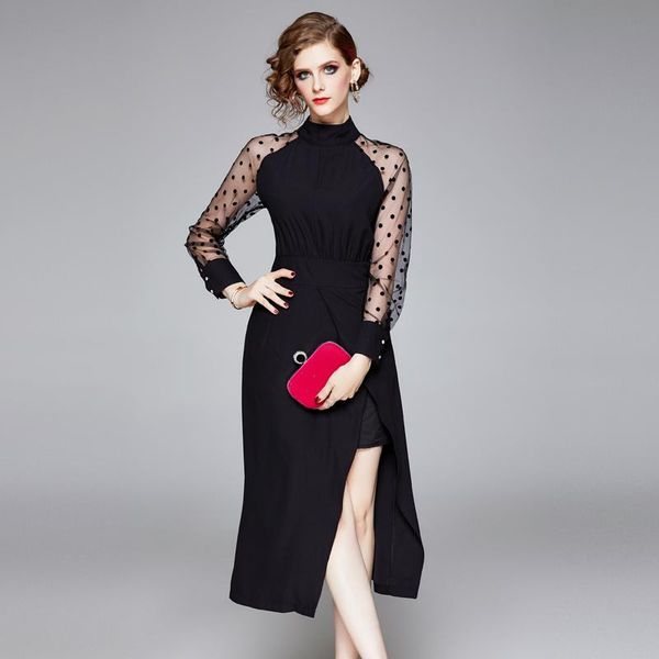 women dresses solid asymmetrical mid-calf full office lady summer empire o-neck elegant party night dress casual, Black;gray
women dresses solid asymmetrical mid-calf full office lady summer empire o-neck elegant party night dress casual, Black;gray