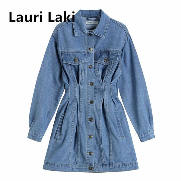 lauri laki vintage denim dress women fashion chic high waist long sleeve a-line mini jeans dresses autumn winter 2021 casual, Black;gray
lauri laki vintage denim dress women fashion chic high waist long sleeve a-line mini jeans dresses autumn winter 2021 casual, Black;gray