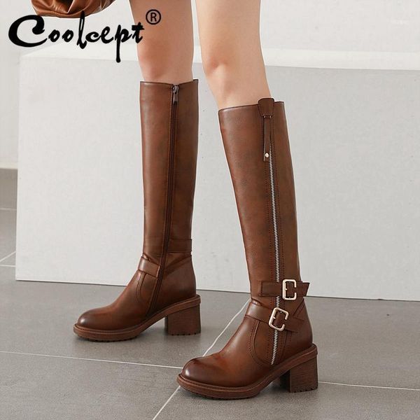boots coolcept winter mid calf round toe thick high heel buckle zipper ridding fashion ladies footwear size 34-4011, Black
boots coolcept winter mid calf round toe thick high heel buckle zipper ridding fashion ladies footwear size 34-4011, Black
