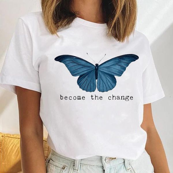 women's t-shirt women butterfly printing ladies 90s watercolor casual female clothes print tees tshirt cartoon graphic, White
women's t-shirt women butterfly printing ladies 90s watercolor casual female clothes print tees tshirt cartoon graphic, White
