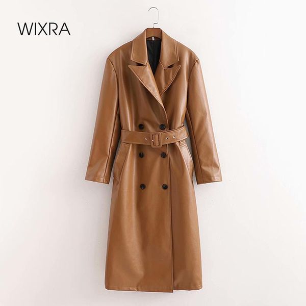 women's leather & faux wixra brown pu jacket fashion long coats ladies waterproof turn down collar female spring, Black
women's leather & faux wixra brown pu jacket fashion long coats ladies waterproof turn down collar female spring, Black