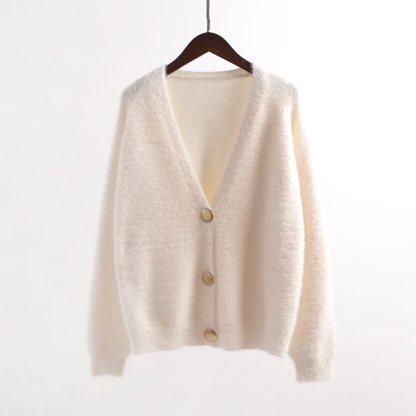2022 winter sweater cardigan women faux fur knitted sweater button green cardigan warm, White;black
2022 winter sweater cardigan women faux fur knitted sweater button green cardigan warm, White;black