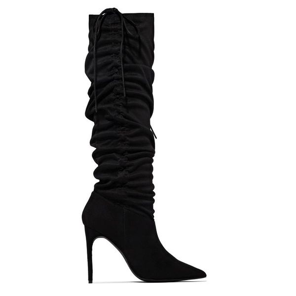 boots autumn winter women knee high pleated heels ladies shoe lace up pointed toe stiletto female long, Black
boots autumn winter women knee high pleated heels ladies shoe lace up pointed toe stiletto female long, Black
