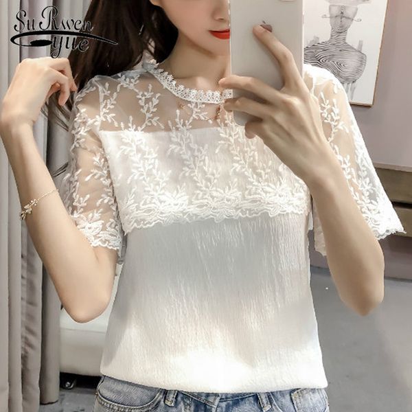 womens and blouses short sleeve lace chiffon blouse women camisas mujer woman chemisier femme 4408 50 210508, White
womens and blouses short sleeve lace chiffon blouse women camisas mujer woman chemisier femme 4408 50 210508, White