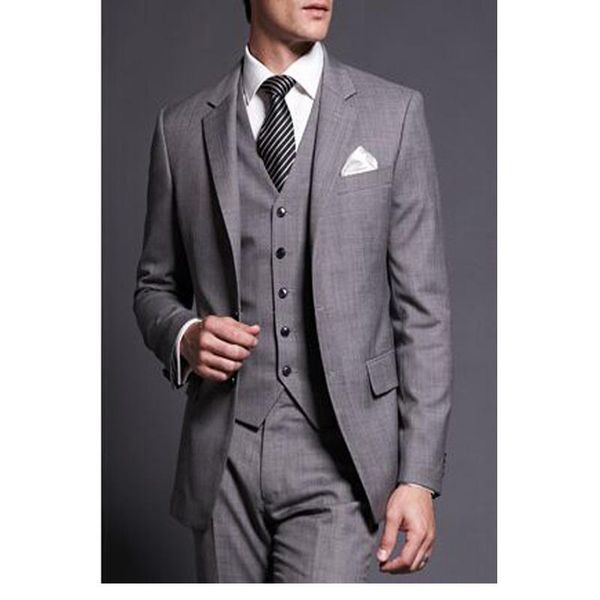 custom classic grey notch lapel groom tuxedos slim fits men's suits/wedding groomsmen dress suits & blazers, White;black
custom classic grey notch lapel groom tuxedos slim fits men's suits/wedding groomsmen dress suits & blazers, White;black