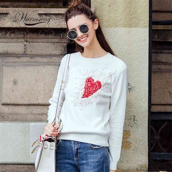 european style fall winer women star celebrity heart flowers sweet knitting sweater warm casual c-009 210522, White;black
european style fall winer women star celebrity heart flowers sweet knitting sweater warm casual c-009 210522, White;black