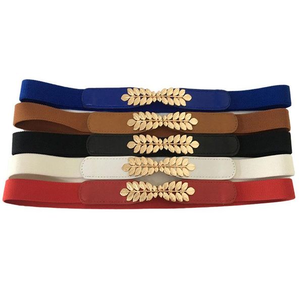 belts all-match women's thin fashion metal leaf elastic strap girls gold buckle female dresses clothing accessories, Black;brown
belts all-match women's thin fashion metal leaf elastic strap girls gold buckle female dresses clothing accessories, Black;brown