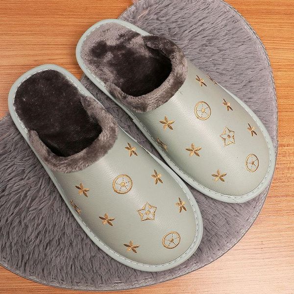slippers women's home cotton shoes winter pu waterproof plush warm flat soft comfortable men's indoor y, Black
slippers women's home cotton shoes winter pu waterproof plush warm flat soft comfortable men's indoor y, Black