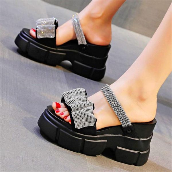 sandals slippers women rhinestone leather platform wedge high heels gladiators open toe party pumps 34 35 36 37 38 39, Black
sandals slippers women rhinestone leather platform wedge high heels gladiators open toe party pumps 34 35 36 37 38 39, Black