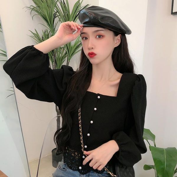 women's blouses & shirts women blouse autumn puff sleeve lace stitching white square collar shirt blusas ropa de mujer
women's blouses & shirts women blouse autumn puff sleeve lace stitching white square collar shirt blusas ropa de mujer
