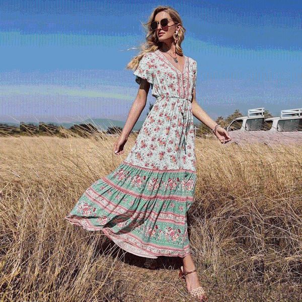 women's swimwear bellflower maxi summer bohemian dress for women erotic 2021 v-neck print drape with short sleeves beach viscose, White;black
women's swimwear bellflower maxi summer bohemian dress for women erotic 2021 v-neck print drape with short sleeves beach viscose, White;black