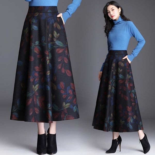 fashion women vintage winter warm plaid print woolen plus size high waist pleated a-line skirt skirts, Black
fashion women vintage winter warm plaid print woolen plus size high waist pleated a-line skirt skirts, Black